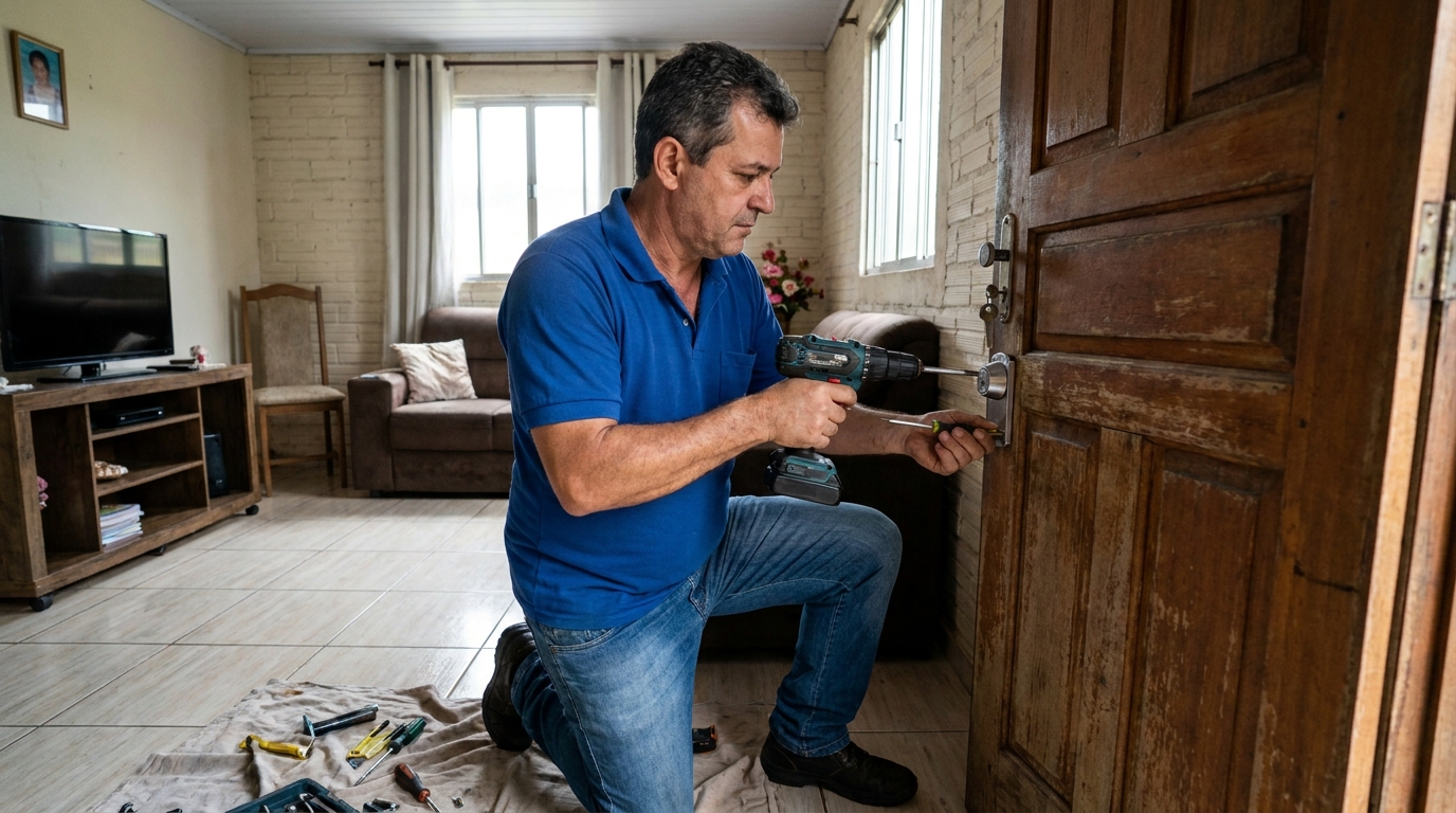 Serviço de Instalação de Fechadura Residencial no Centro, São Bernardo do Campo‑SP
